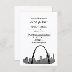 St. Louis Skyline Cityscape Hochzeit Einladung