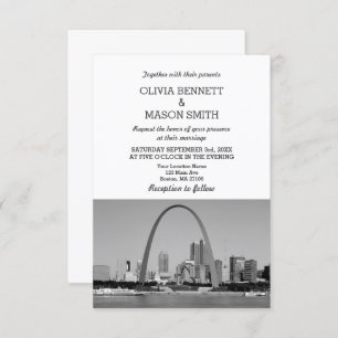 St. Louis Skyline Cityscape Hochzeit Einladung