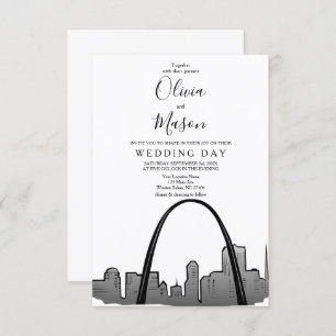 St. Louis Skyline Cityscape Hochzeit Einladung