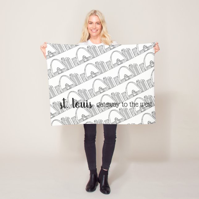 St. Louis Skyline Fleecedecke (Beispiel)