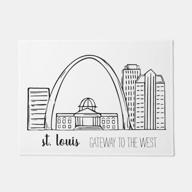 St. Louis Skyline Fußmatte (Vorderseite)