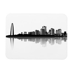 St. Louis Skyline Magnet (b/w)