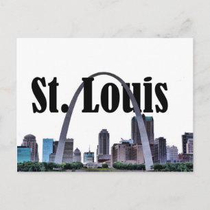 St. Louis Skyline w/ St. Louis in the Sky Postcard Postkarte