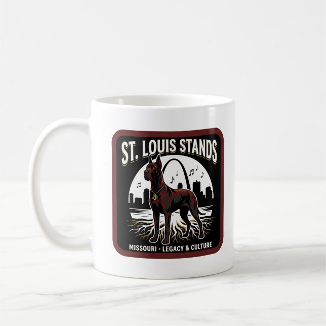 St. Louis Stands Great Dane Cultural Legacy Art Kaffeetasse (Links)