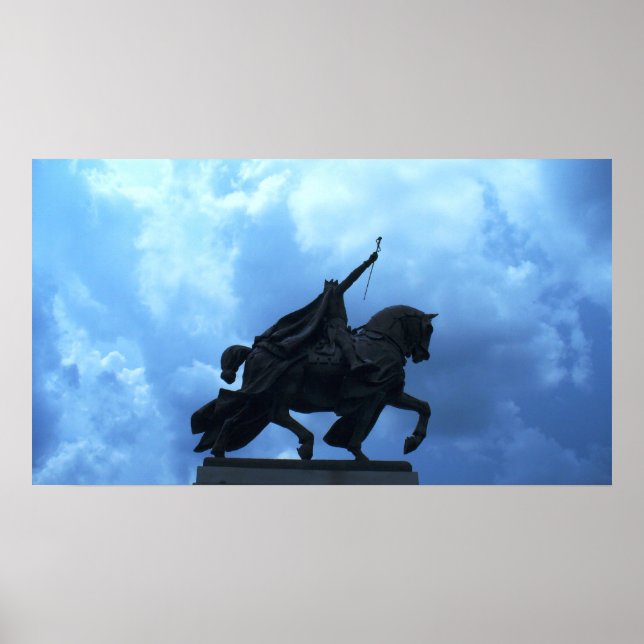 St. Louis-Statue im Forest Park Poster (Vorne)