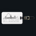 St. Louis Stylized City Skyline Gepäckmarke Gepäckanhänger<br><div class="desc">Ein einzigartiges Gepäckanhänger,  das die schöne Stadt St. Louis darstellt.  Dieses Tag zeigt eine stilisierte Abbildung der einzigartigen Skyline der Stadt mit ihrem Namen darunter.</div>