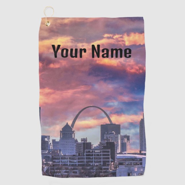 St. Louis Sunrise Golfhandtuch (Vorderseite)