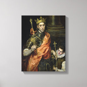 St. Louis und seine Seite, c.1585-90 Leinwanddruck