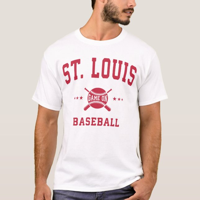 St Louis Vintag Baseball Rückspiel T-Shirt (Vorderseite)