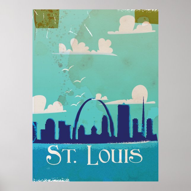 St. Louis Vintage Reiseplakat Poster (Vorne)
