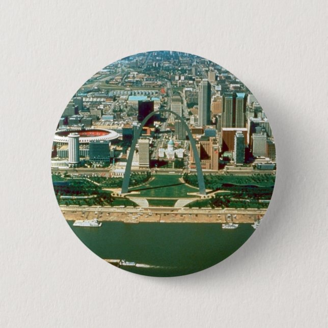 St. Louisbogen und -Skyline Button (Vorderseite)