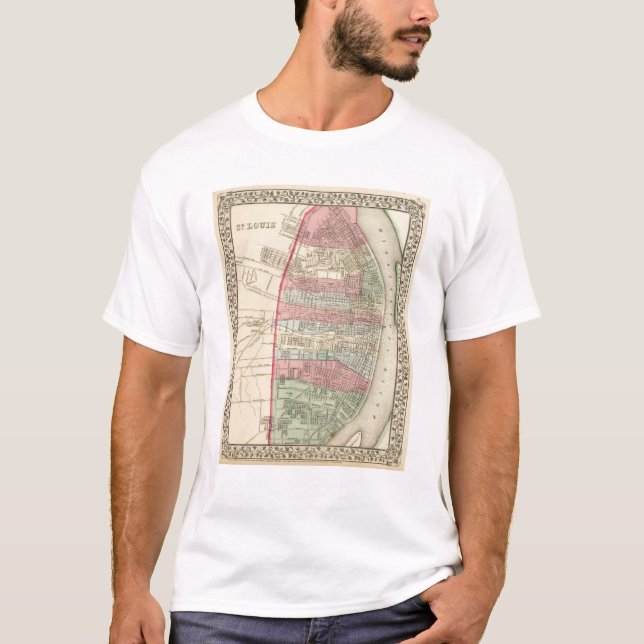 St.- Louiskarte durch Mitchell T-Shirt (Vorderseite)