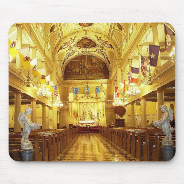 St.- Louiskathedrale (Innen), New Orleans, LA Mousepad (Vorne)