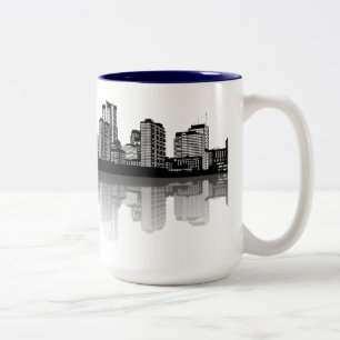 St. Louisskyline-Tasse (b/w) Zweifarbige Tasse