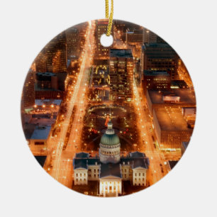 St.- Louisweihnachtsansicht Keramik Ornament