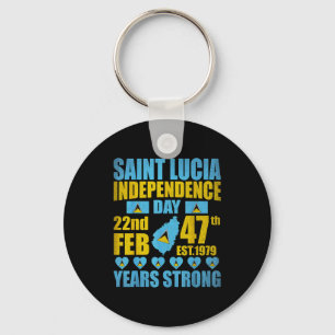 St. Lucia 47. Unabhängigkeitstag Lucian Stolz st Schlüsselanhänger