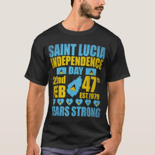 St. Lucia 47. Unabhängigkeitstag Lucianischer Stol T-Shirt