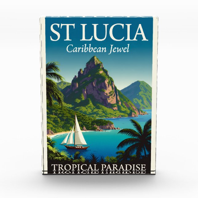 St Lucia Caribbean Jewel  Fotoblock (Vorderseite)