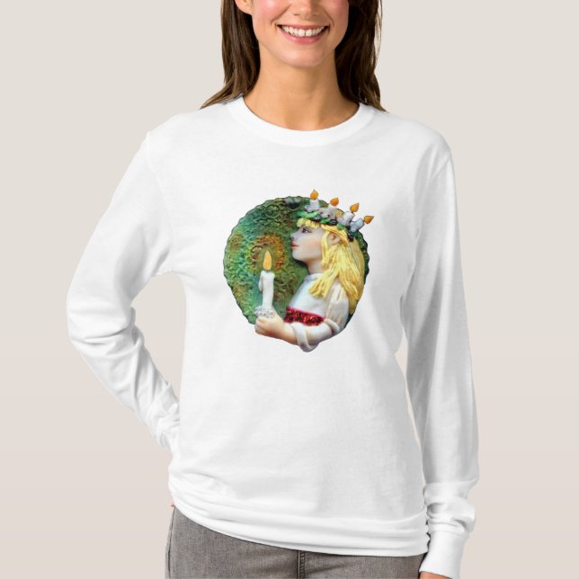 St. Lucia Day Round Long Sleeve T - Shirt JL Biel (Vorderseite)