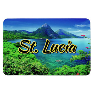 St. Lucia Die Pitons Magnet