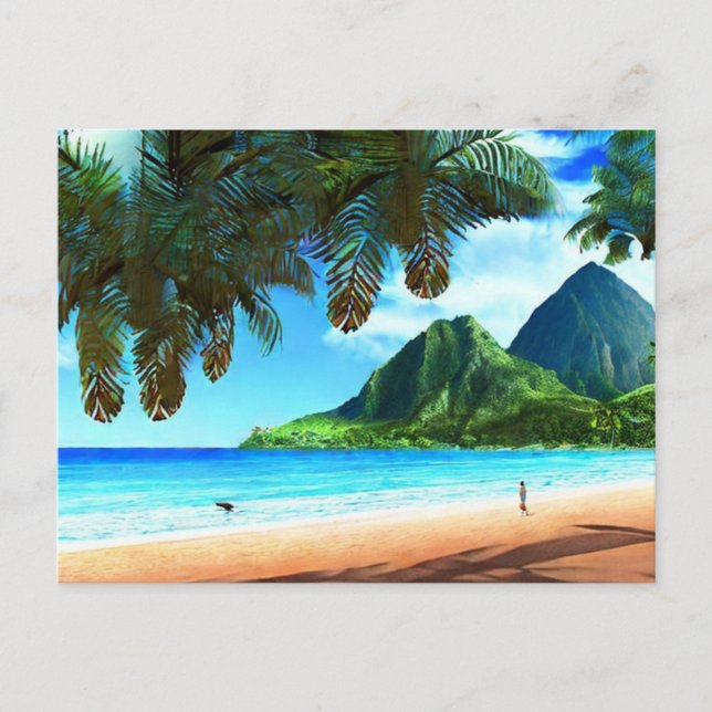 St. Lucia Die Pitons Postkarte (Vorderseite)