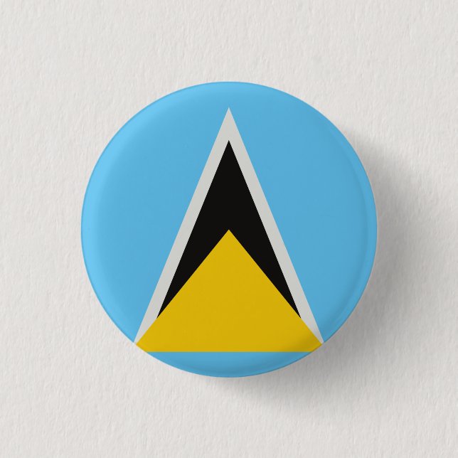 St. Lucia Flag Button (Vorderseite)