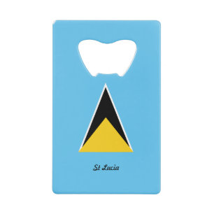 St. Lucia Flag Geldbeutel Flaschenöffner