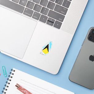 St Lucia Flag Karte Aufkleber