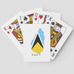 St Lucia Flag Karte Spielkarten
