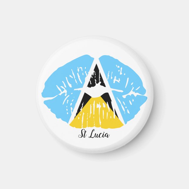 St. Lucia Flag Magnet (Vorne)