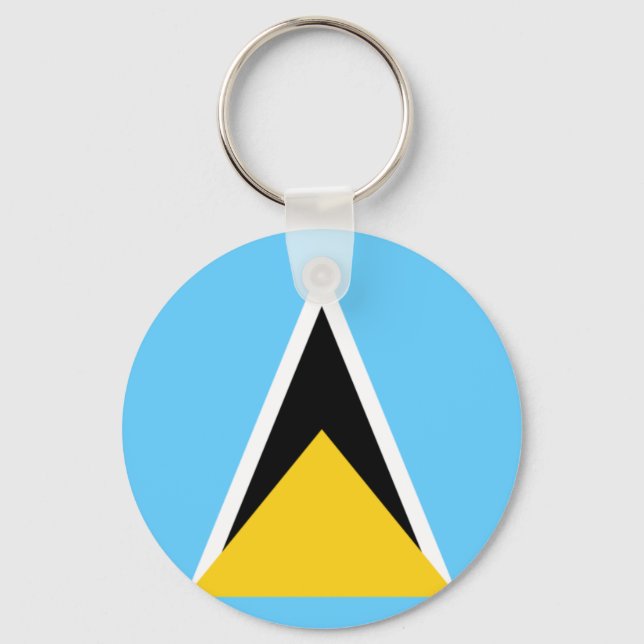 St. Lucia Flag Schlüsselanhänger (Vorderseite)