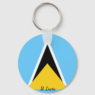St. Lucia Flag Schlüsselanhänger