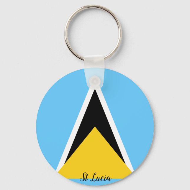 St. Lucia Flag Schlüsselanhänger (Vorderseite)