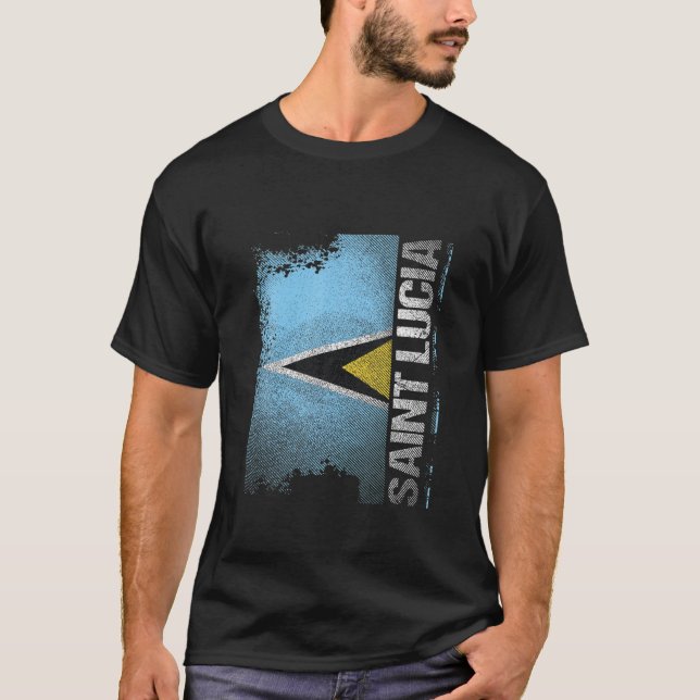 St. Lucia Flag T-Shirt (Vorderseite)