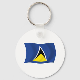 St. Lucia Flaggen-Schlüsselanhänger Schlüsselanhänger