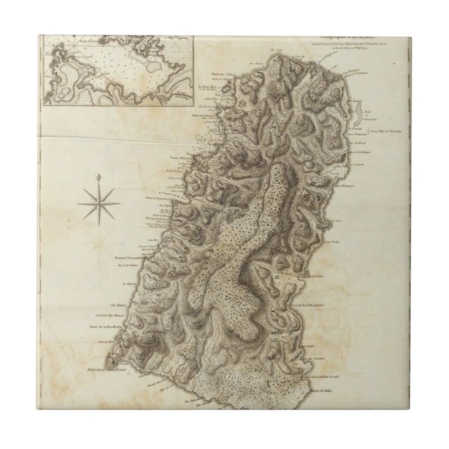 St Lucia Fliese (Vorderseite)