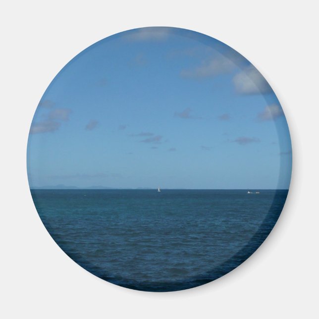 St. Lucia Horizon Blauer Ozean Magnet (Vorne)