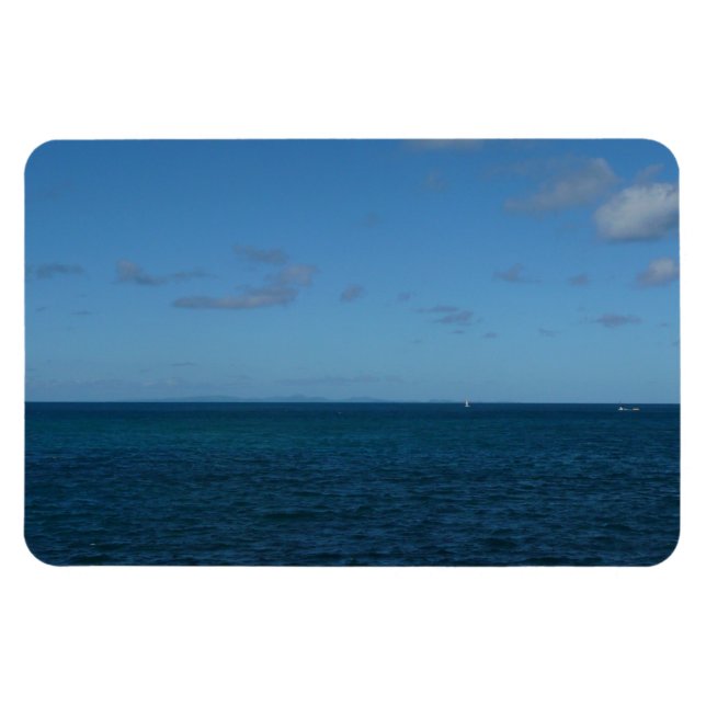 St. Lucia Horizon Blauer Ozean Magnet (Horizontal)