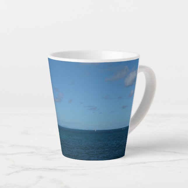 St. Lucia Horizon Blauer Ozean Milchtasse (Rechte Ecke)