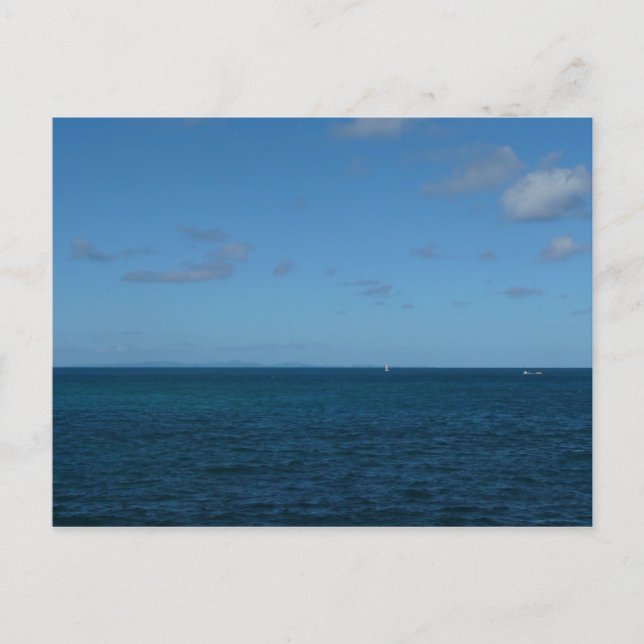 St. Lucia Horizon Blauer Ozean Postkarte (Vorderseite)