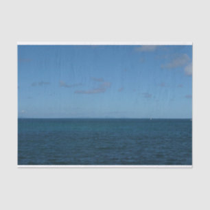 St. Lucia Horizon Blauer Ozean Seidenpapier