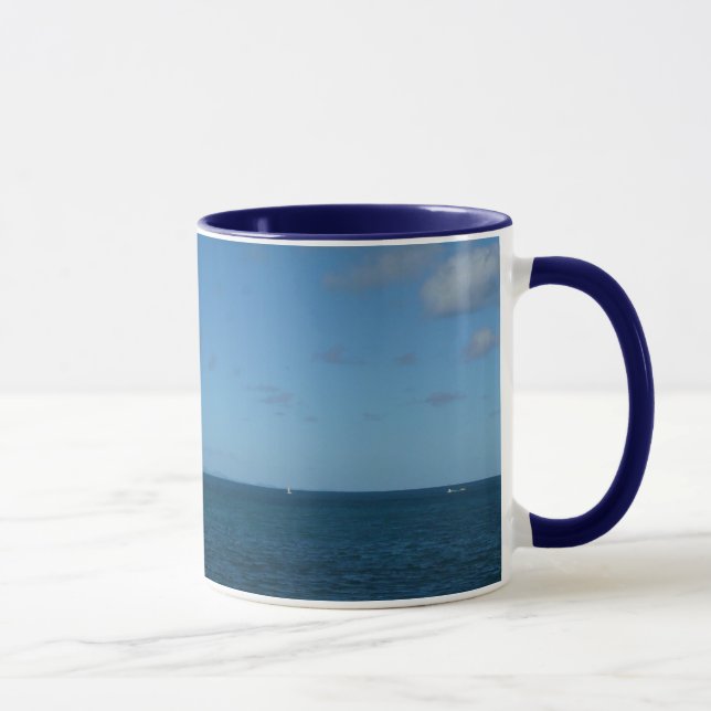 St. Lucia Horizon Blauer Ozean Tasse (Rechts)
