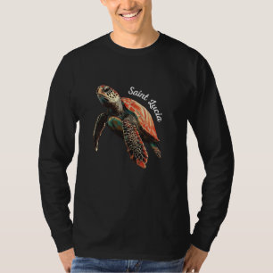 St. Lucia Insel Souvenir Karibisches Meer St. Luci T-Shirt