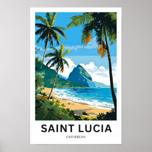 St. Lucia Karibik - Drucken Poster