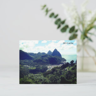 St. Lucia, Karibik Feiertagspostkarte