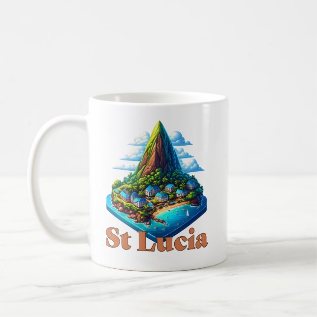 St Lucia Karibik Kaffeetasse (Links)