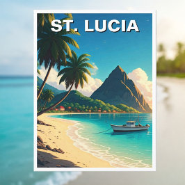 St. Lucia Karibik Postkarte