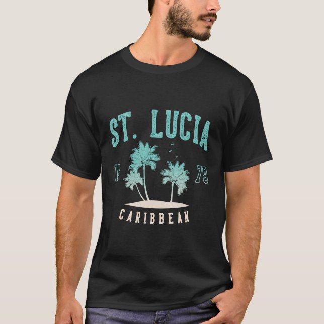 St Lucia Karibik T-Shirt (Vorderseite)