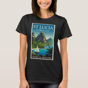 St. Lucia Karibisches Juwel T-Shirt