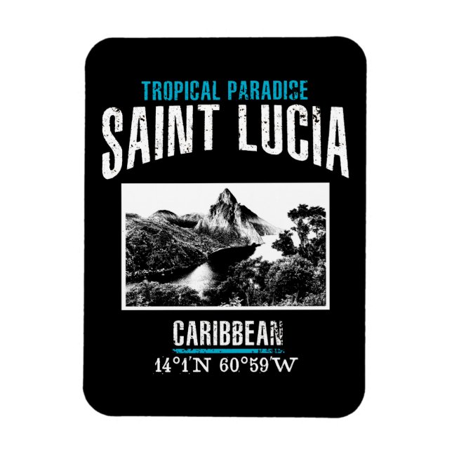 St. Lucia Magnet (Vertikal)